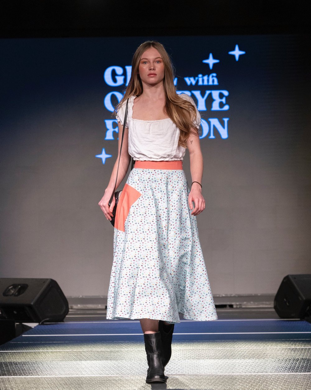 Kathryn Skirt - Sushi Break with Coral contrast