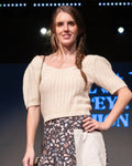 Knit Pull Over With Puff Sleeves
