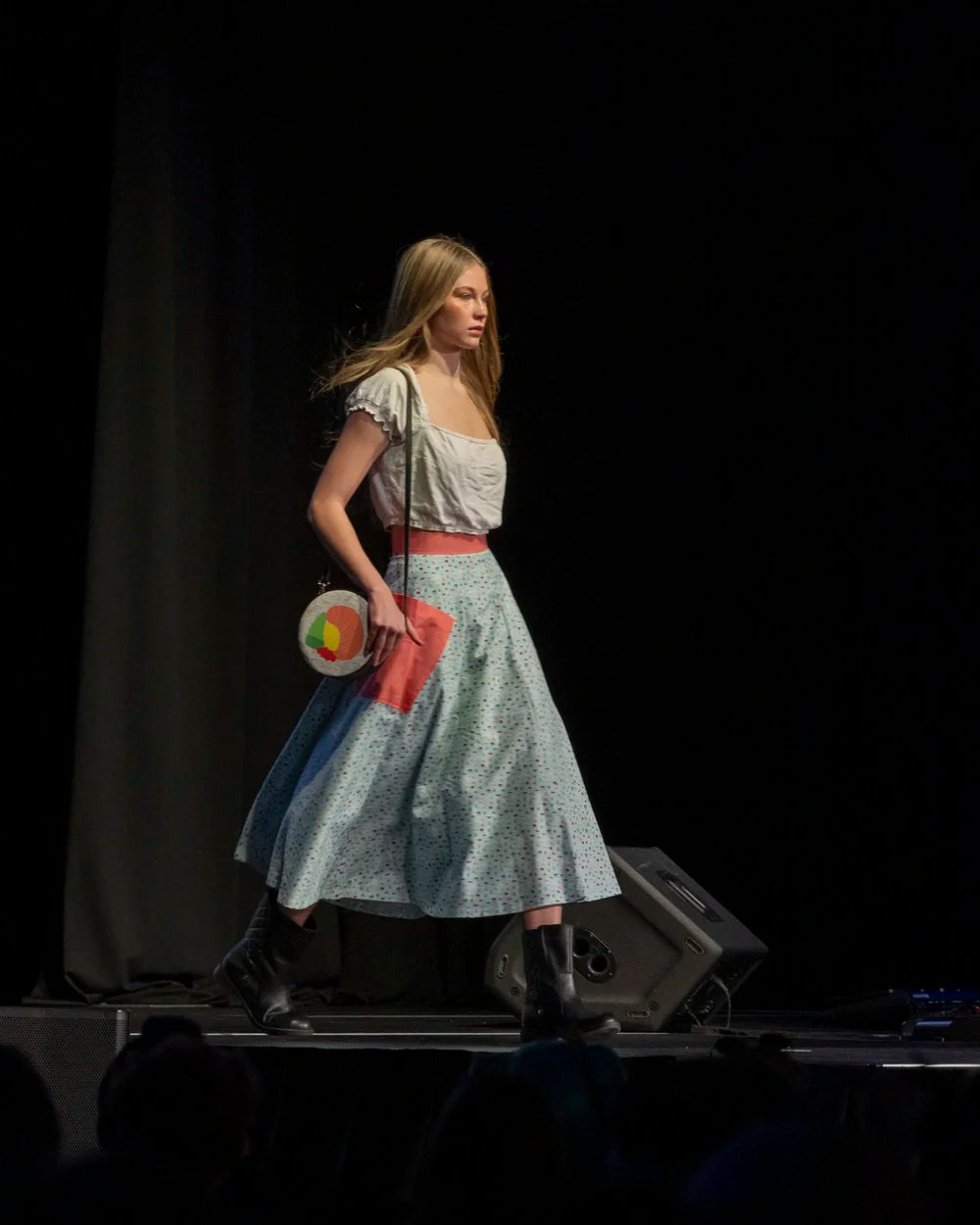 Kathryn Skirt - Sushi Break with Coral contrast
