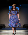 Darling Dress - Luv Cats in Royal Blue