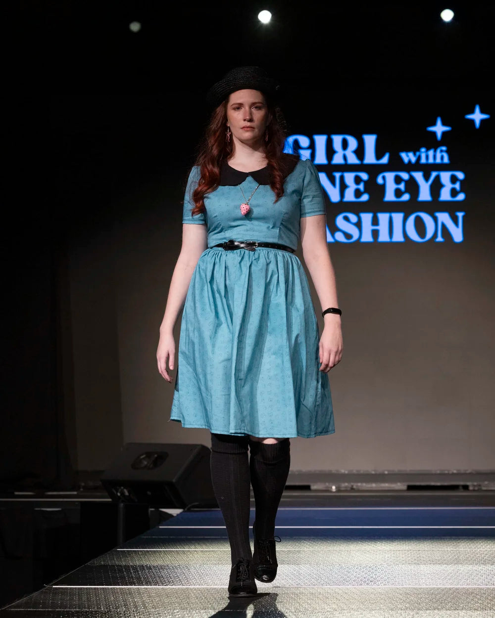 Darling Dress - Emoji Cat in Teal