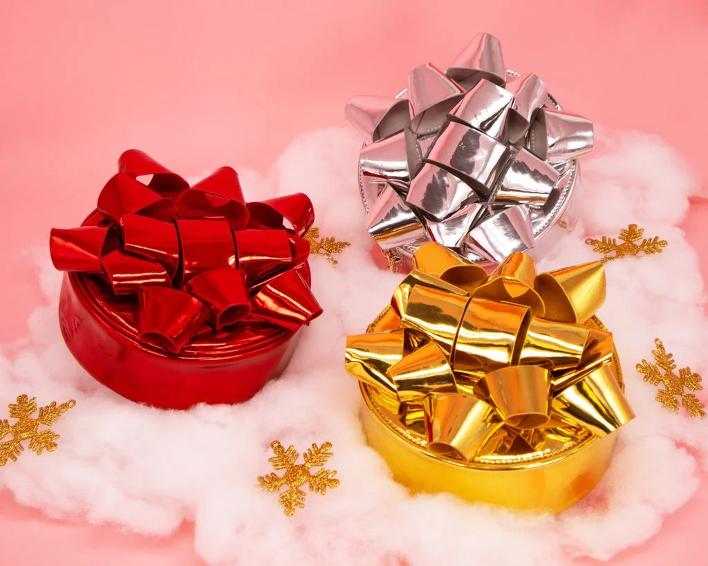 Glity Gold Bow Handbag
