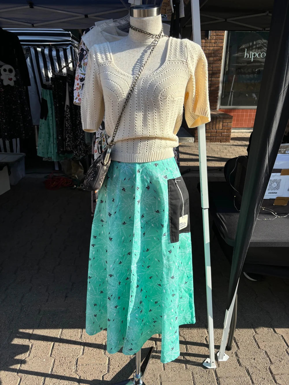 Kathryn Skirt - Mint Spiders