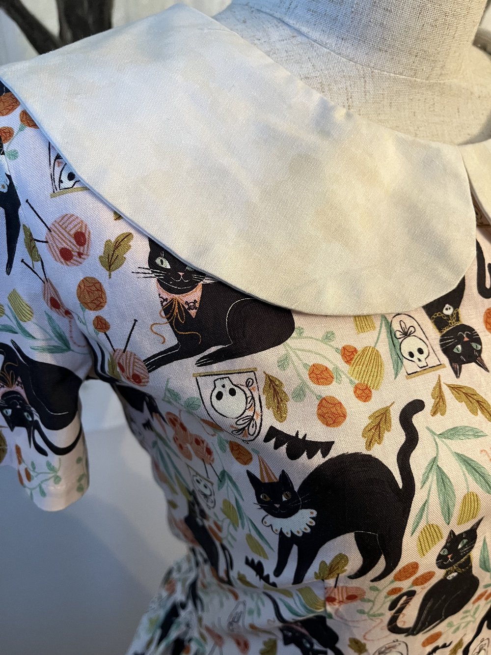 Darling Dress - Creepy Kitties in Blush