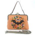 Floral Bat Clutch with Convertible Strap